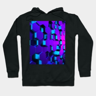 3D Hexagonal Geometric Design Hoodie